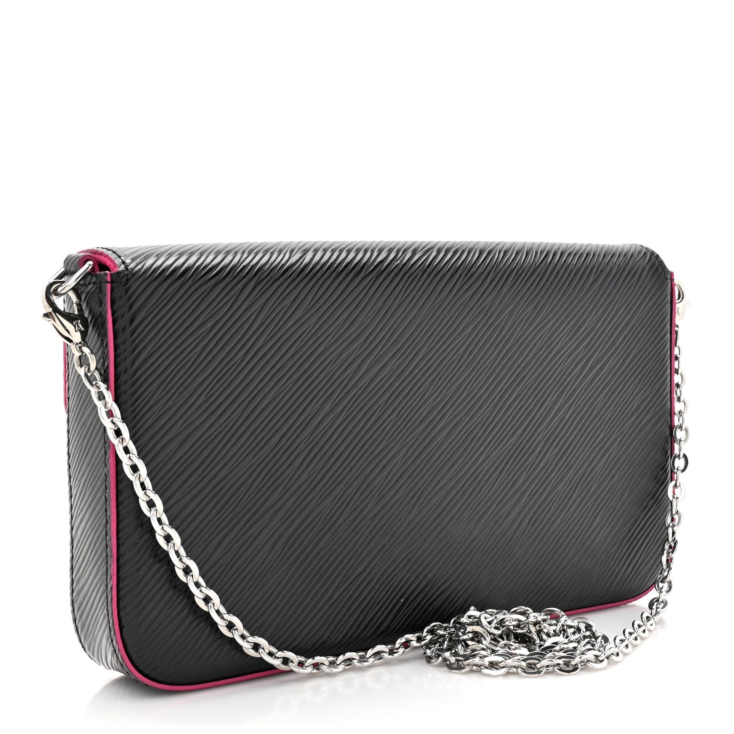 Louis Vuitton Epi Pochette Felicie Black Hot Pink 4 of 13
