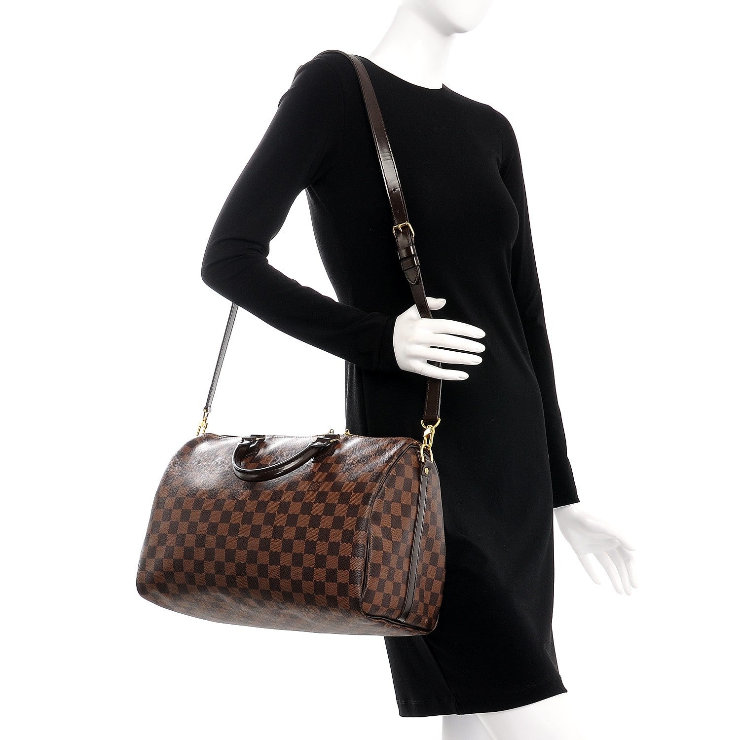 Louis Vuitton Damier Ebene Speedy Bandouliere 35 2 of 9