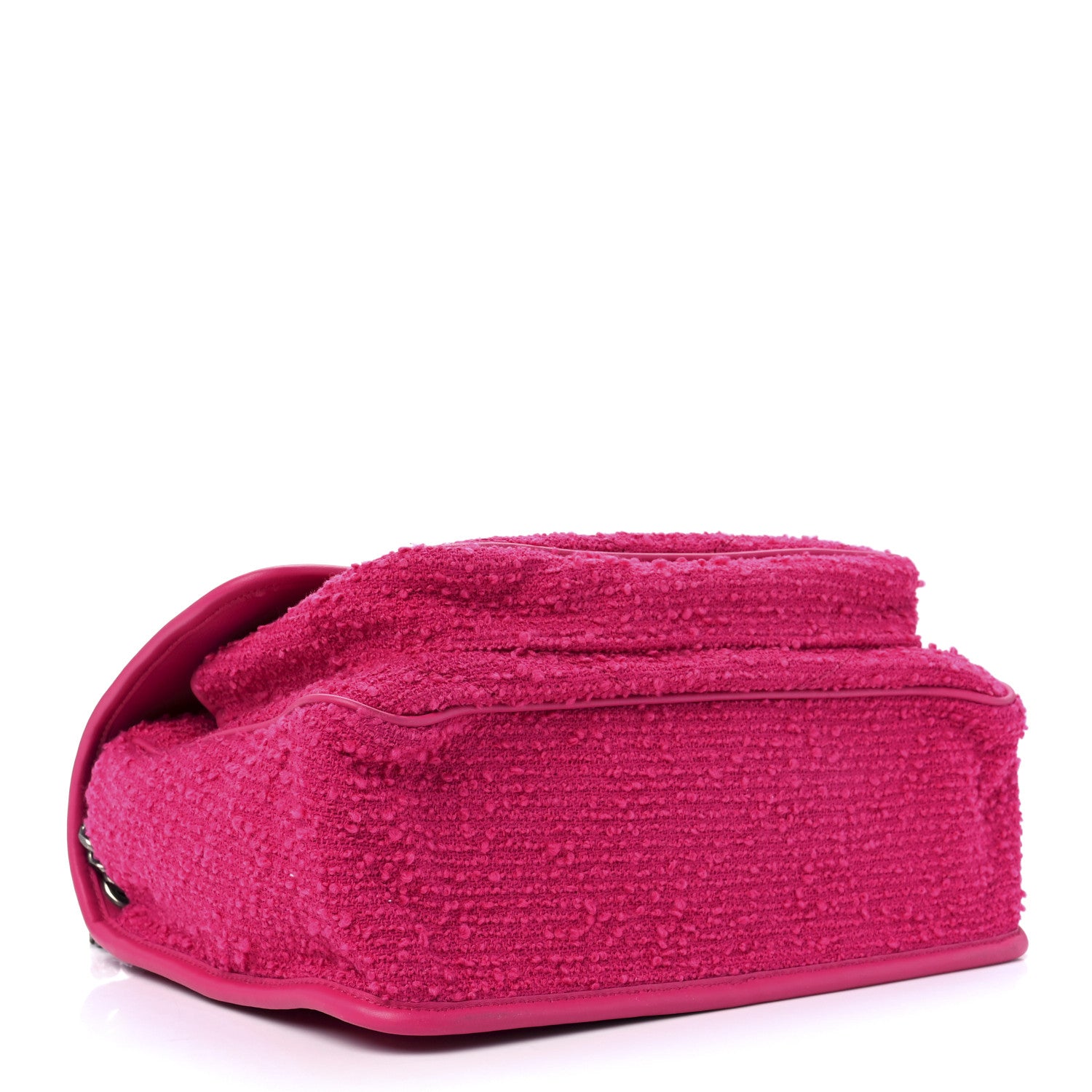 Saint Laurent Boucle Tweed Monogram Medium Niki Chain Satchel Pink 4 of 13
