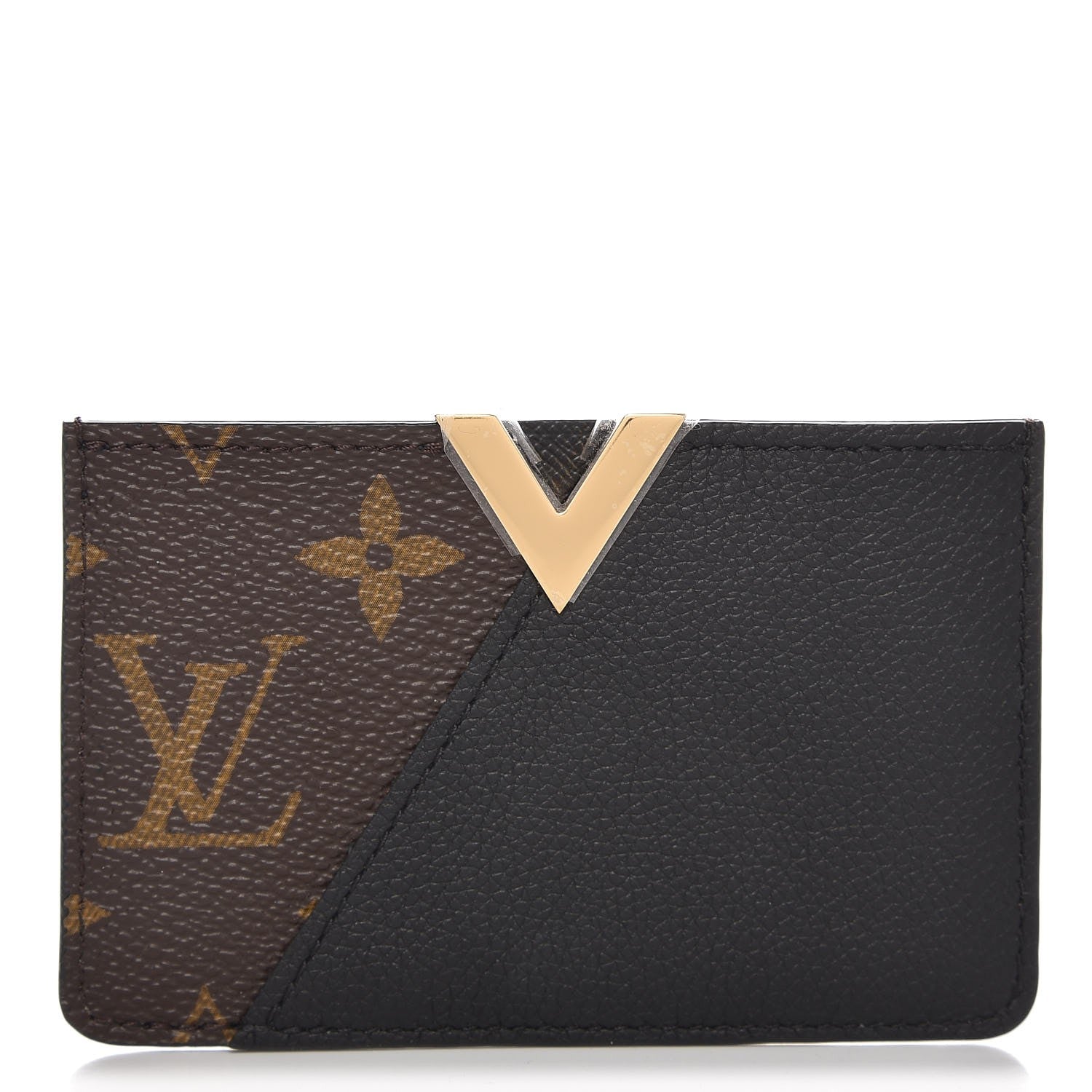 Louis Vuitton Monogram Calfskin Kimono Card Holder Black 1 of 6
