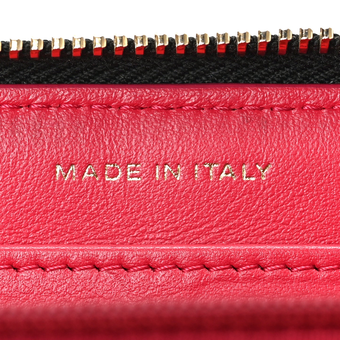 Shiny Aged Calfskin Quilted CC Wallet Black