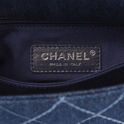 Chanel Denim Quilted Mini Coco Handle Flap Blue 6 of 9