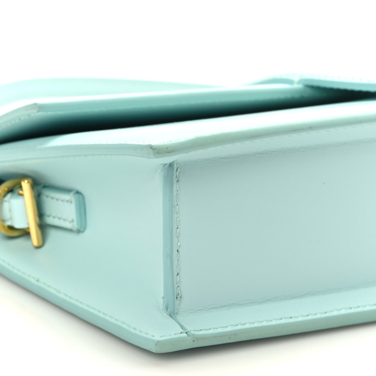 Smooth Calfskin Le Bambino Long Light Turquoise