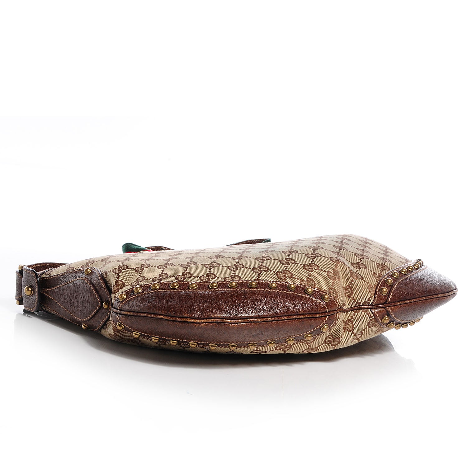 Gucci Monogram Pelham Studded Shoulder Bag Brown 4 of 8