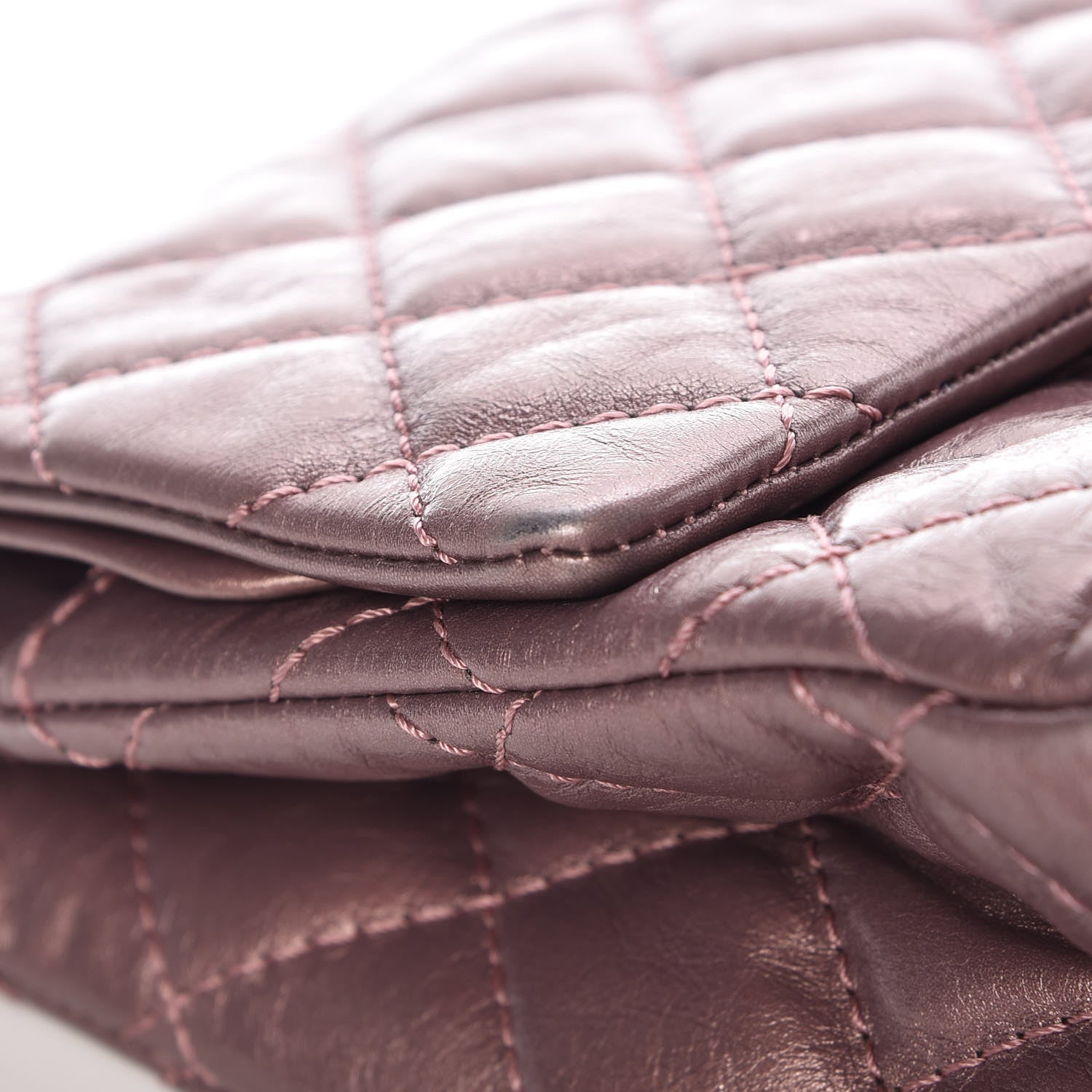 Chanel Metallic Aged Calfskin Quilted 2.55 Reissue 226 Flap Rose Fonce 11 of 11