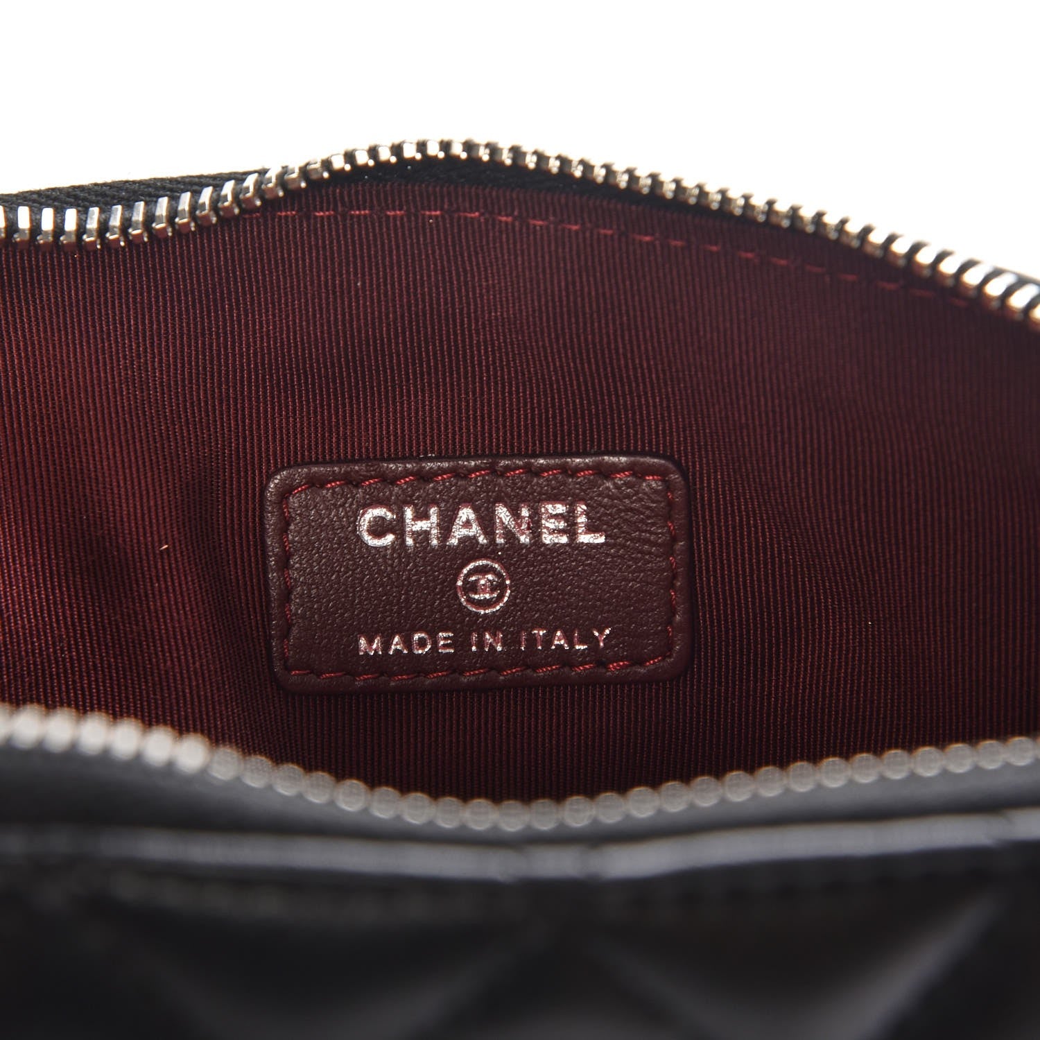 Chanel Lambskin Quilted Cosmetic Case Black 6 of 8