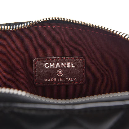 Chanel Lambskin Quilted Cosmetic Case Black 6 of 8