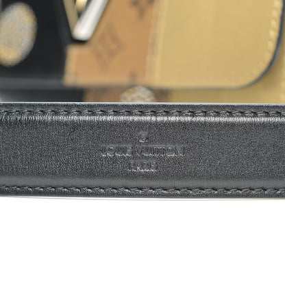 Louis Vuitton Calfskin Reverse Monogram Studded Twist Shoulder Bag MM Black Gold 7 of 9