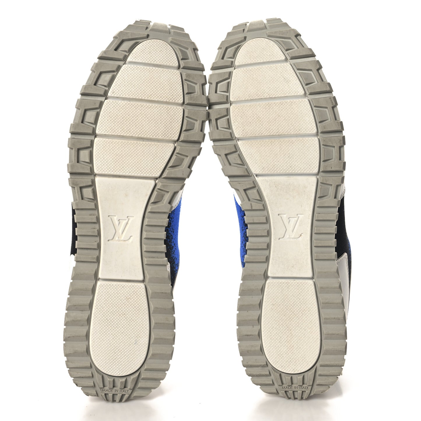 Calfskin Mens Run Away Sneakers 10 White Blue