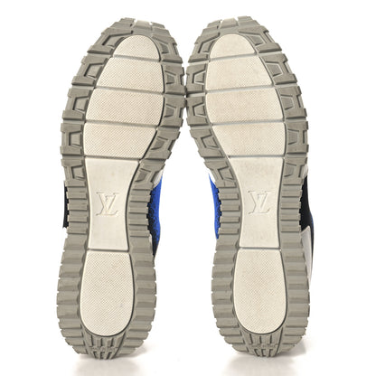 Louis Vuitton Calfskin Mens Run Away Sneakers 10 White Blue 6 of 8