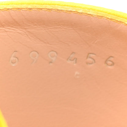 Gucci Satin Shawana Flower Sandals 38.5 Shine Yellow 9 of 14