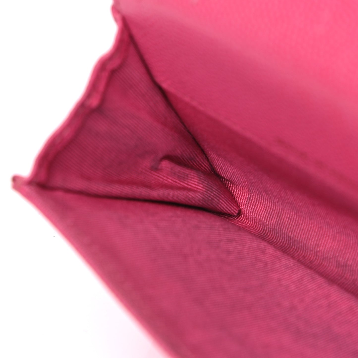 Caviar Quilted Card Flap Holder Pink