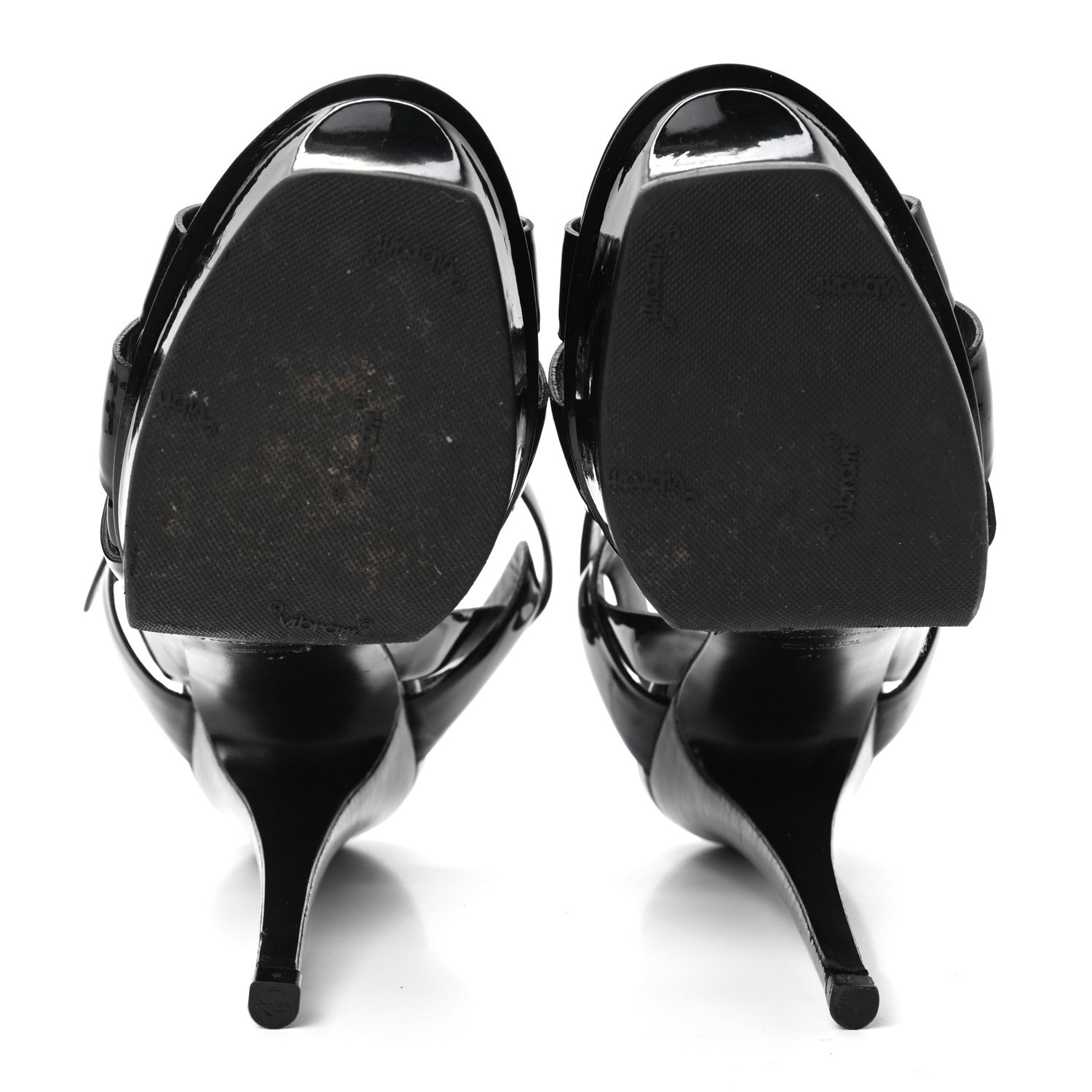 Saint Laurent Patent Tribute 105 Platform Sandals 37 Black 5 of 10