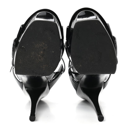 Saint Laurent Patent Tribute 105 Platform Sandals 37 Black 5 of 10