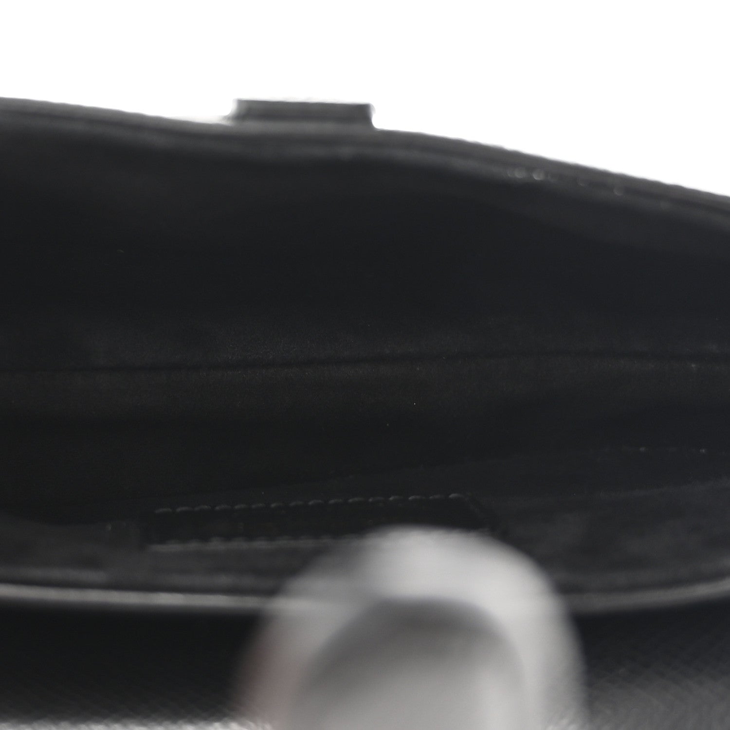 Christian Dior Grained Calfskin Mini Saddle Bag With Strap Black 5 of 11