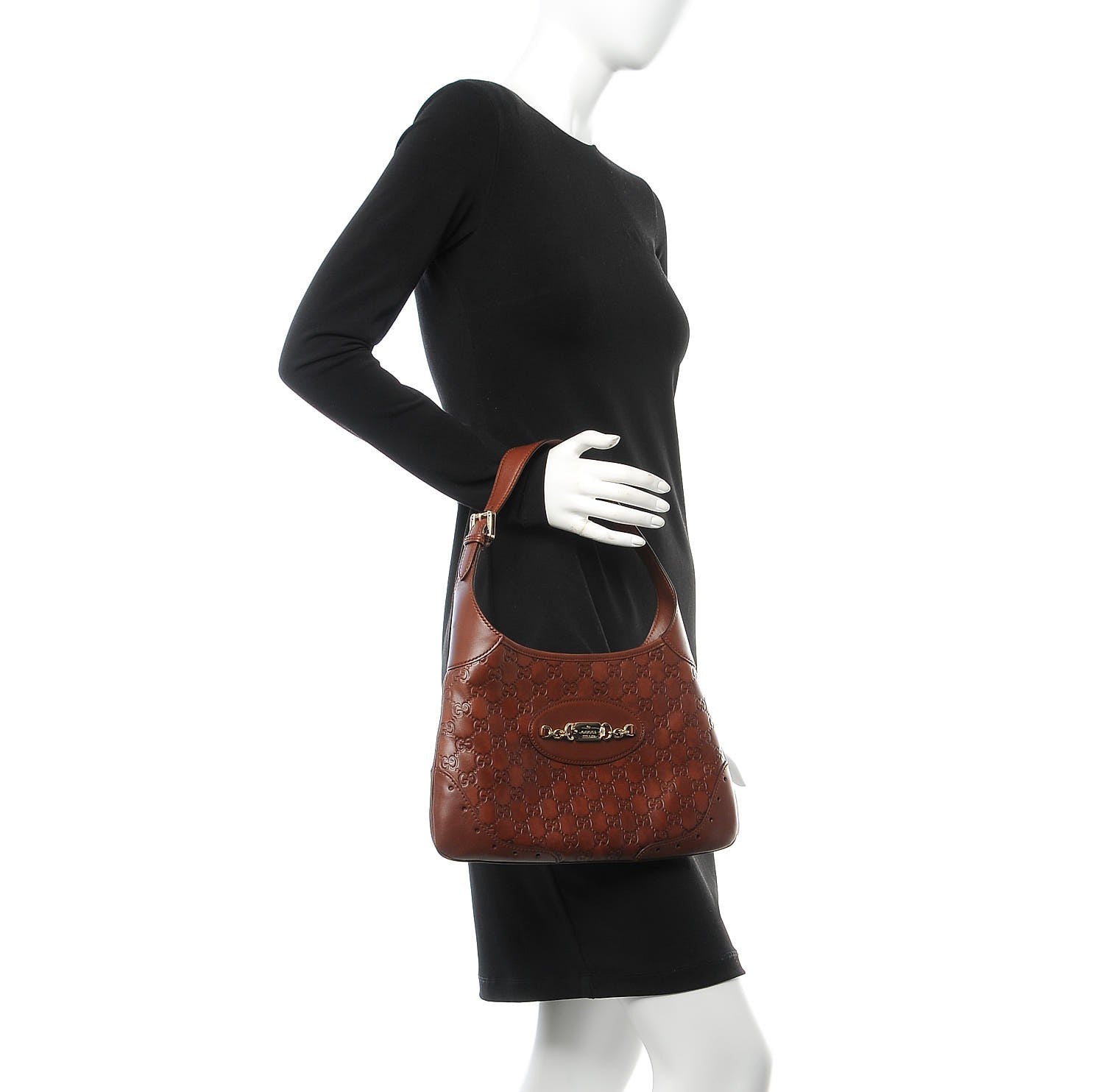 Gucci Guccissima Punch Hobo Brown 2 of 8