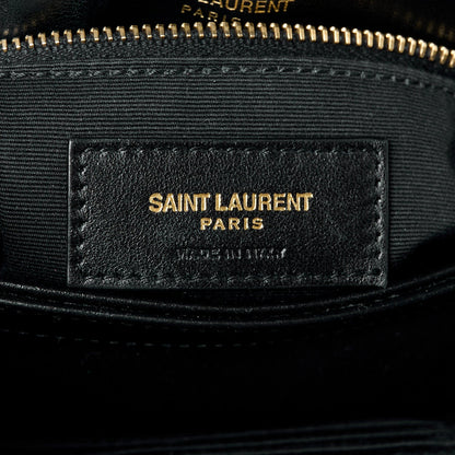 Saint Laurent Calfskin Y Quilted Monogram Toy Loulou Crossbody Bag Black 7 of 11