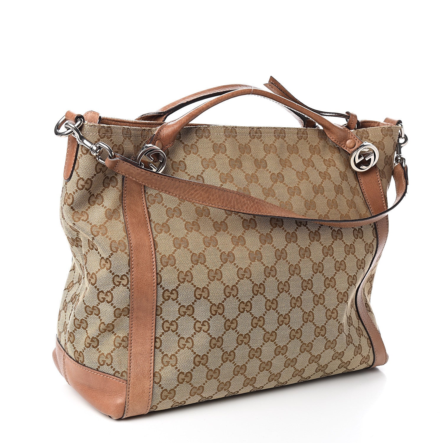 Gucci Monogram Old Libeccio Medium Miss GG Top Handle Bag Beige Ebony Light Brown 2 of 13