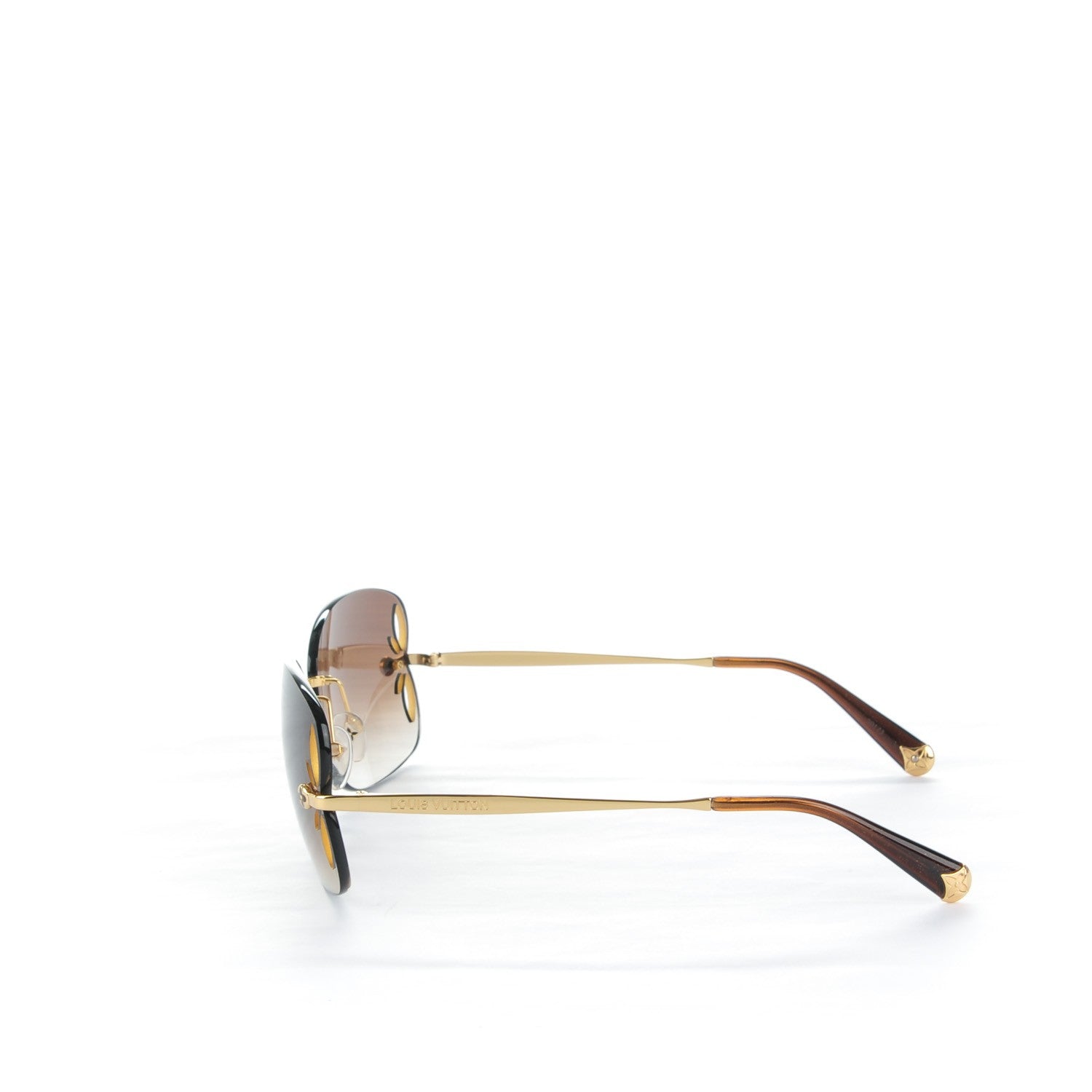 Louis Vuitton Lily Sunglasses Z0371U Brown Glitter 163534