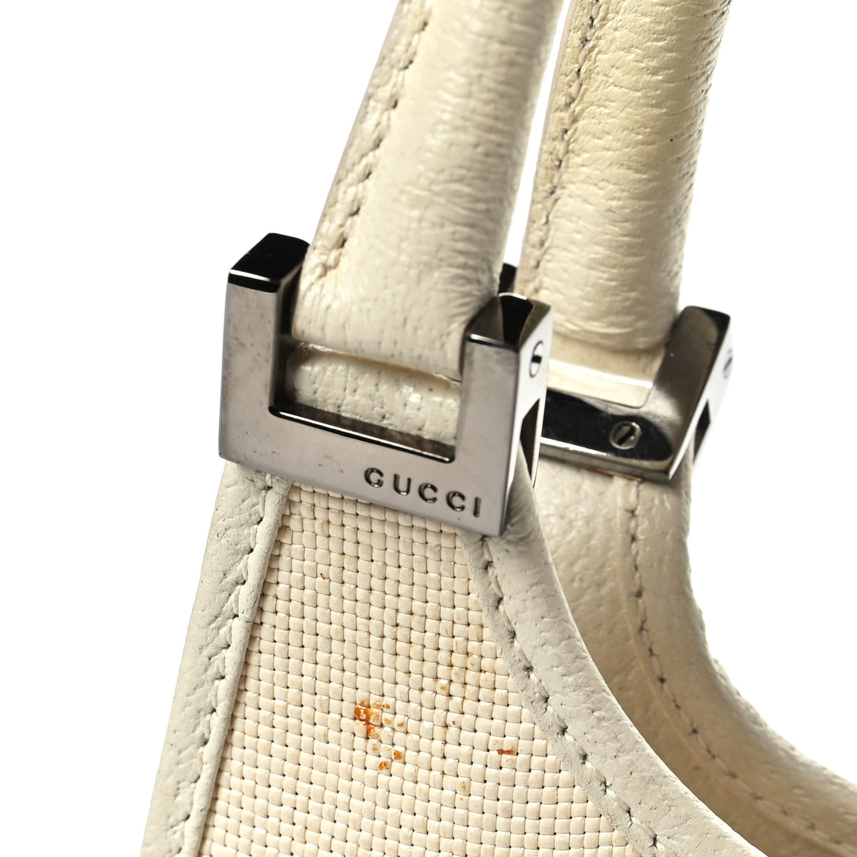 Canvas Bardot Shoulder Bag White