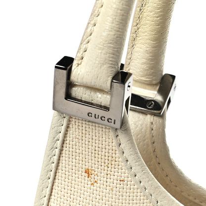 Gucci Canvas Bardot Shoulder Bag White 11 of 12