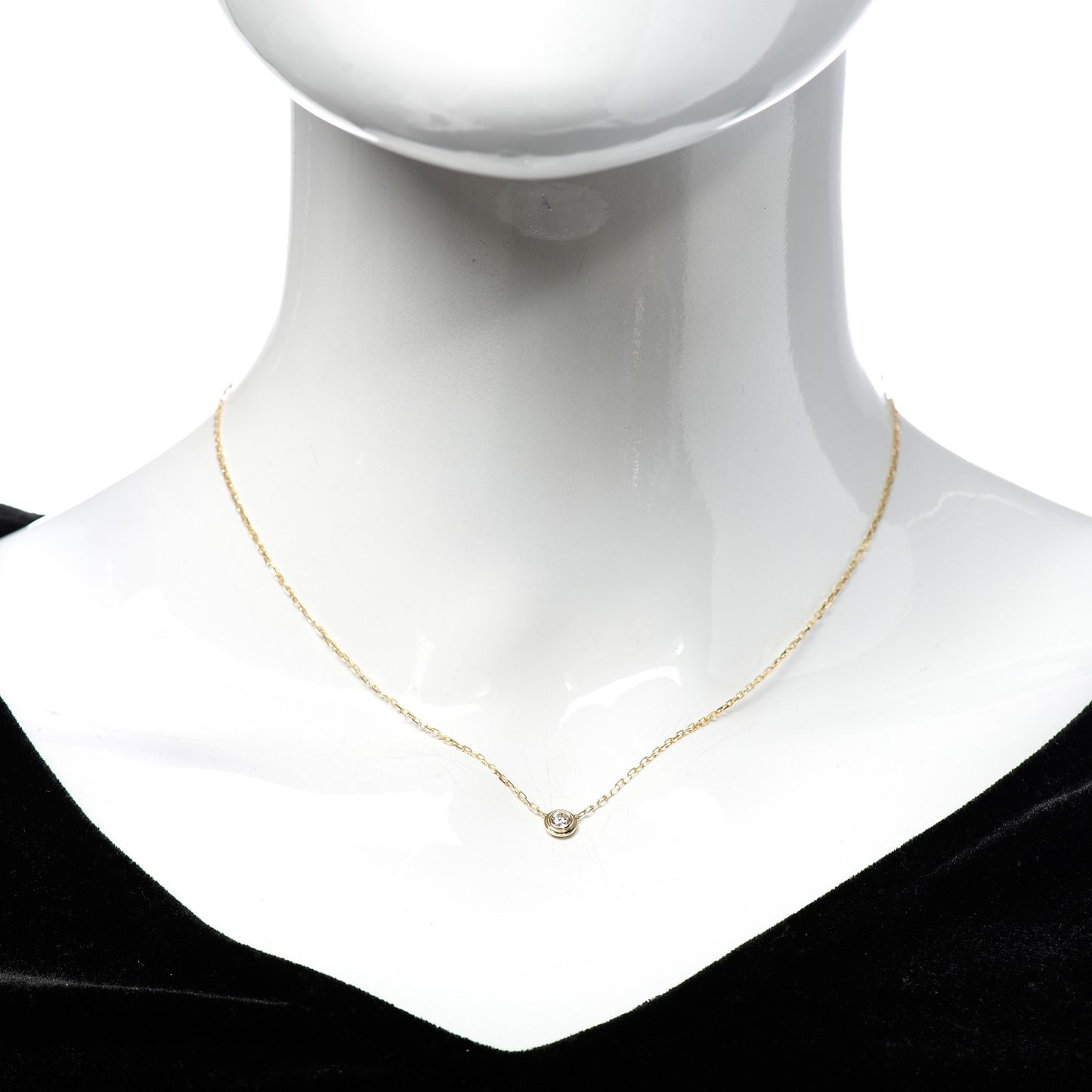 18K Yellow Gold Diamond LM D'Amour Pendant Necklace