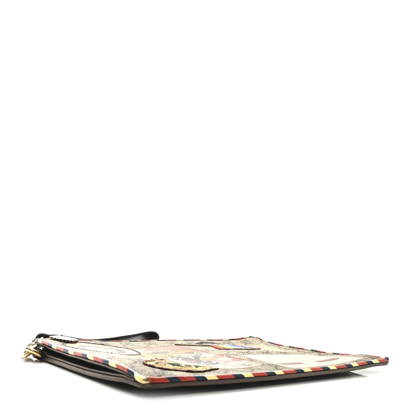 GG Supreme Monogram Courrier Documents Holder Beige New Acero