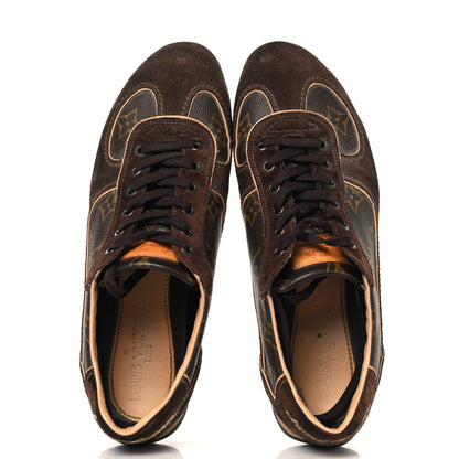 Louis Vuitton Suede Calfskin Monogram Womens Energie Sneakers 38 Brown 2 of 9