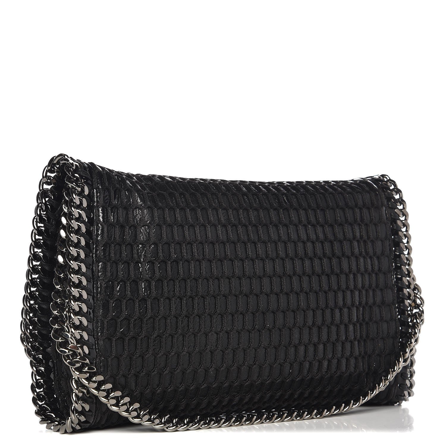 Stella McCartney Net Patent Falabella Clutch Black 3 of 7