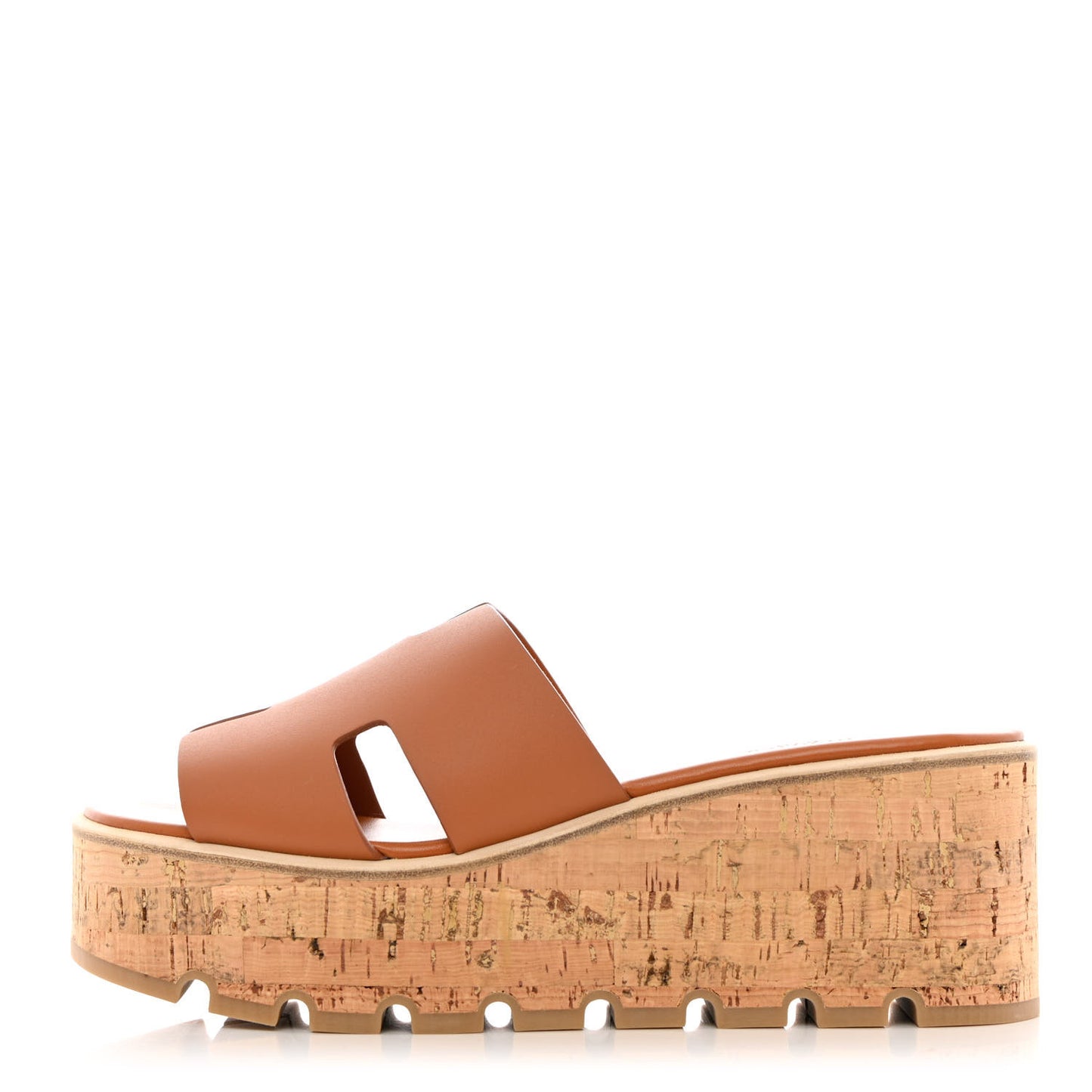 Calfskin Cork Eze 30 Sandals 40 Marron Glaise