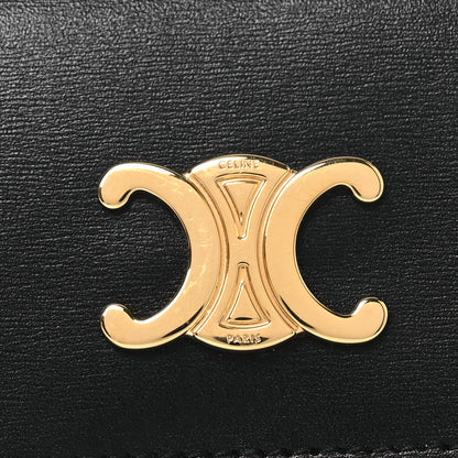 Celine Shiny Calfskin Triomphe Key Case Black 10 of 11