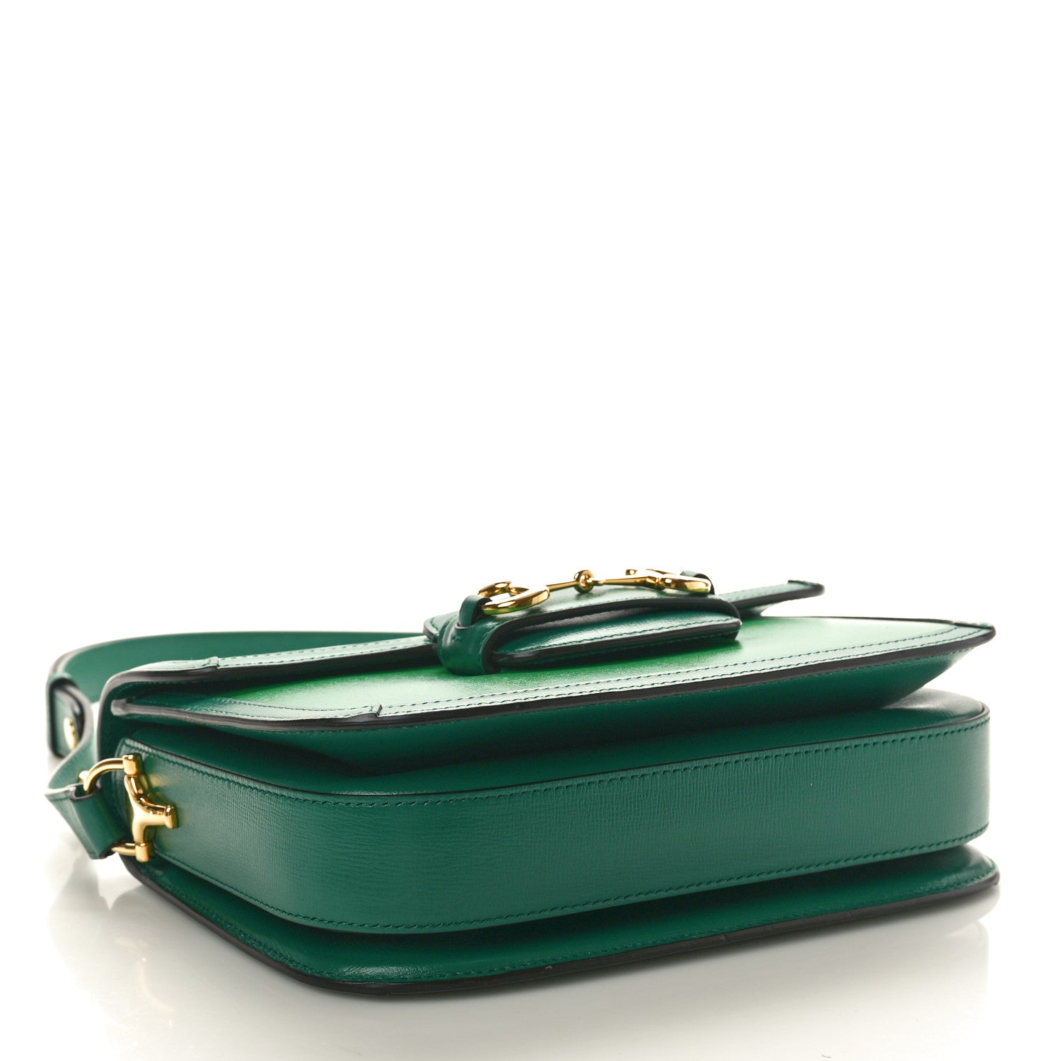 Gucci Azalea Calfskin Horsebit 1955 Shoulder Bag New Shamarock Emerald 3 of 9