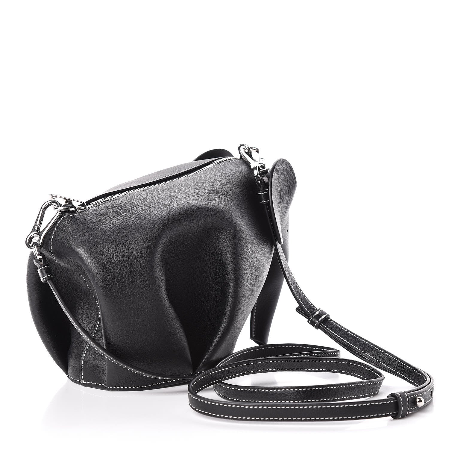 Loewe Calfskin Mini Elephant Crossbody Bag Black 3 of 9