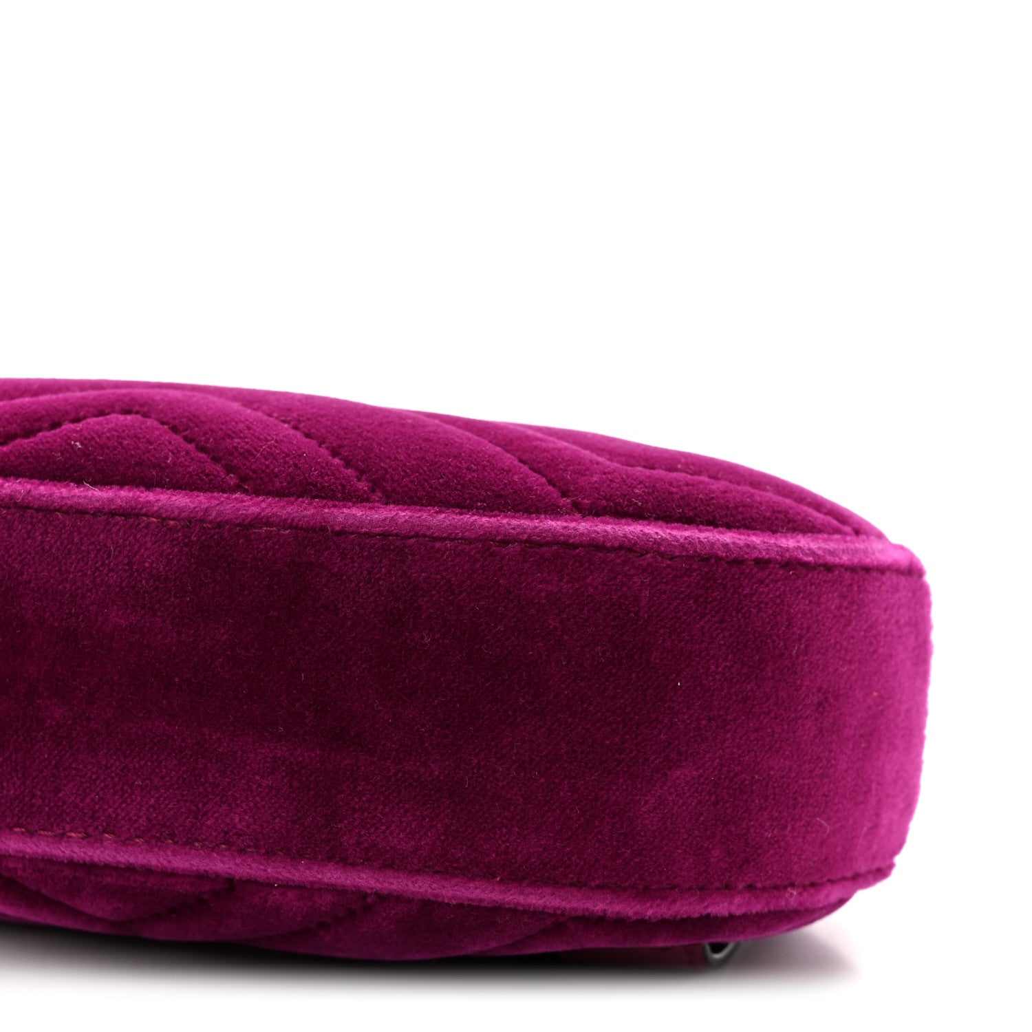 Gucci Velvet Matelasse GG Marmont Belt Bag 75 30 Fuchsia Violet Cyclamen 10 of 11