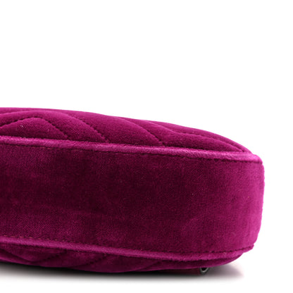 Gucci Velvet Matelasse GG Marmont Belt Bag 75 30 Fuchsia Violet Cyclamen 10 of 11