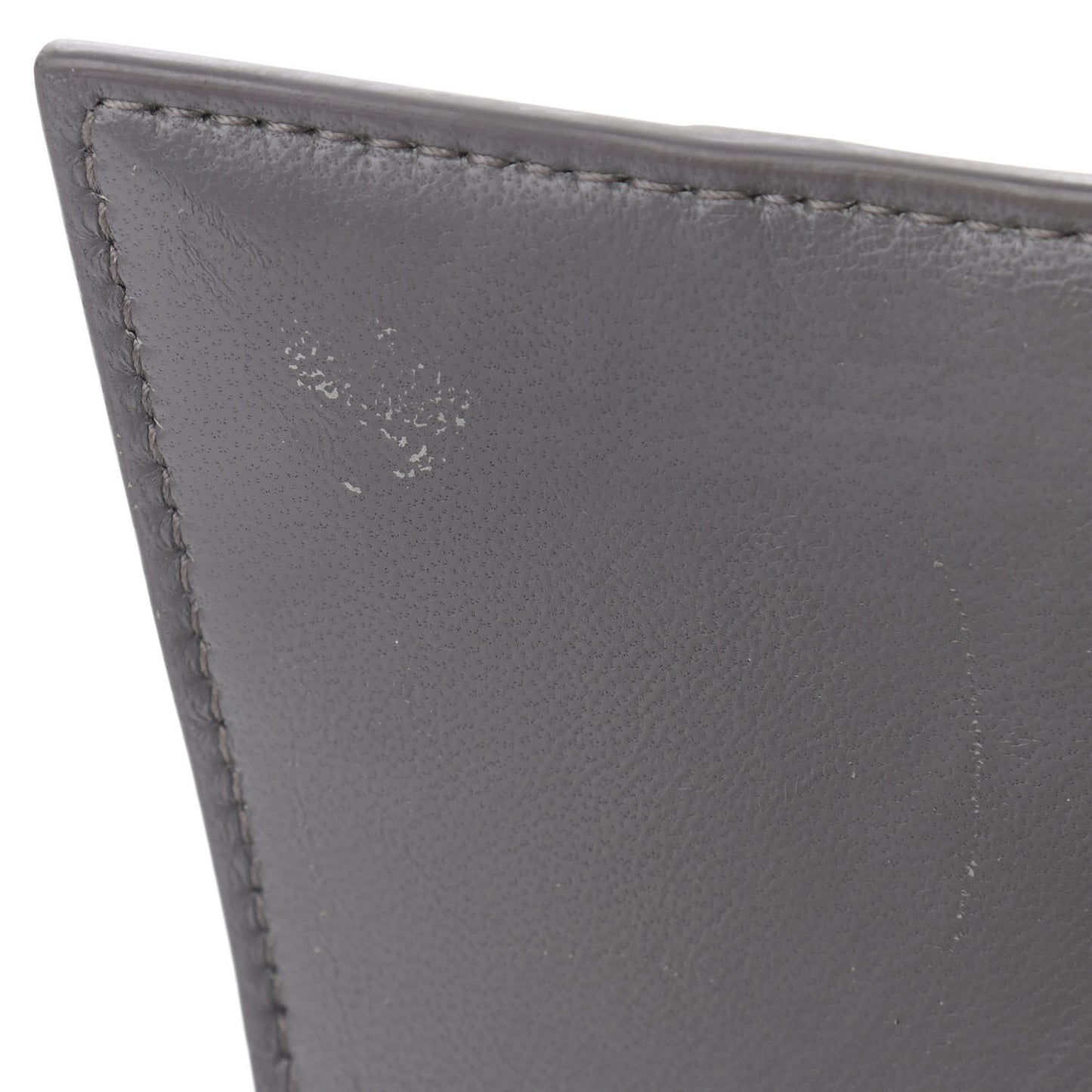 Shiny Box Calfskin Small Hourglass Top Handle Bag Dark Grey