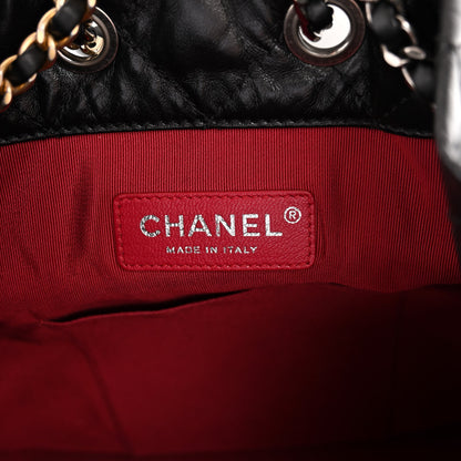 Chanel Aged Calfskin Quilted Gabrielle Backpack Black 6 of 10