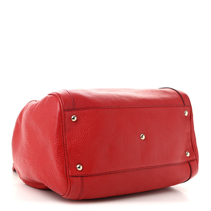 Gucci Pebbled Calfskin Medium Soho Boston Red 4 of 11