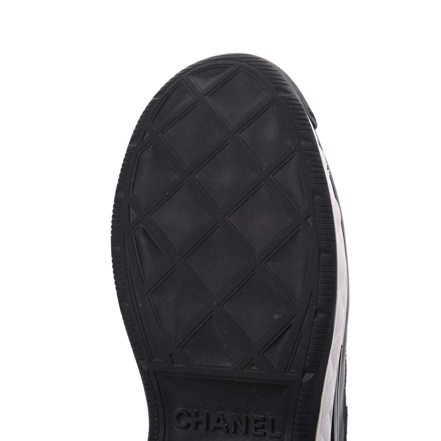 Fabric Calfskin Suede CC Sneakers 39.5 Black