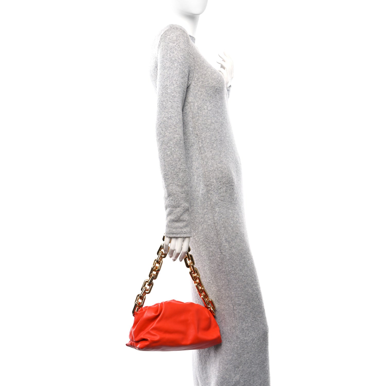 Bottega Veneta Calfskin The Pouch Chain Maple 2 of 10