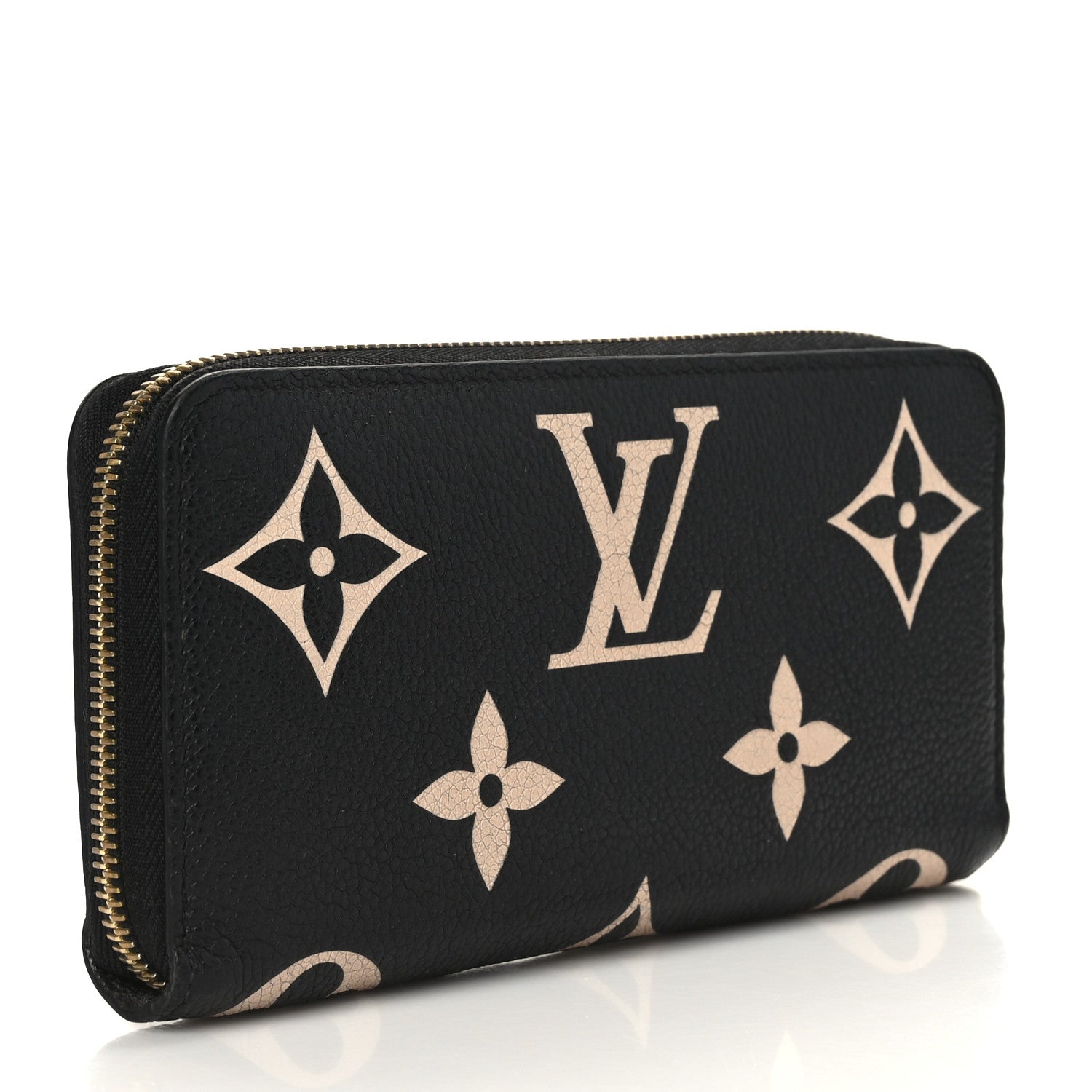 Louis Vuitton Empreinte Monogram Giant Zippy Wallet Black Beige 3 of 7