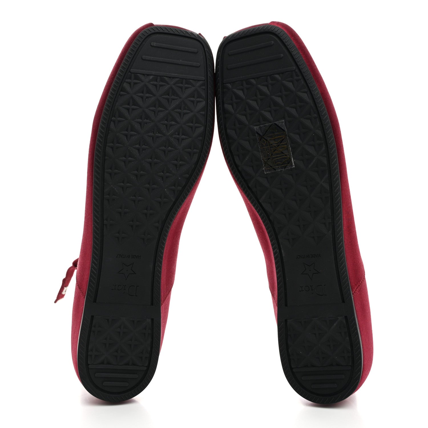 Christian Dior Satin Grosgrain D-Joy Ballet Flats 38 Scarlet 5 of 9