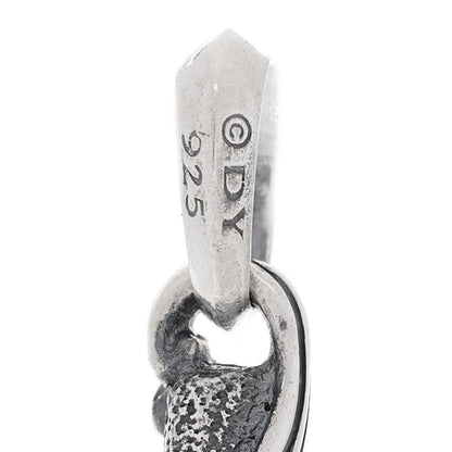 David Yurman Sterling Silver Black Diamond Waves Dagger Amulet Pendant 4 of 4