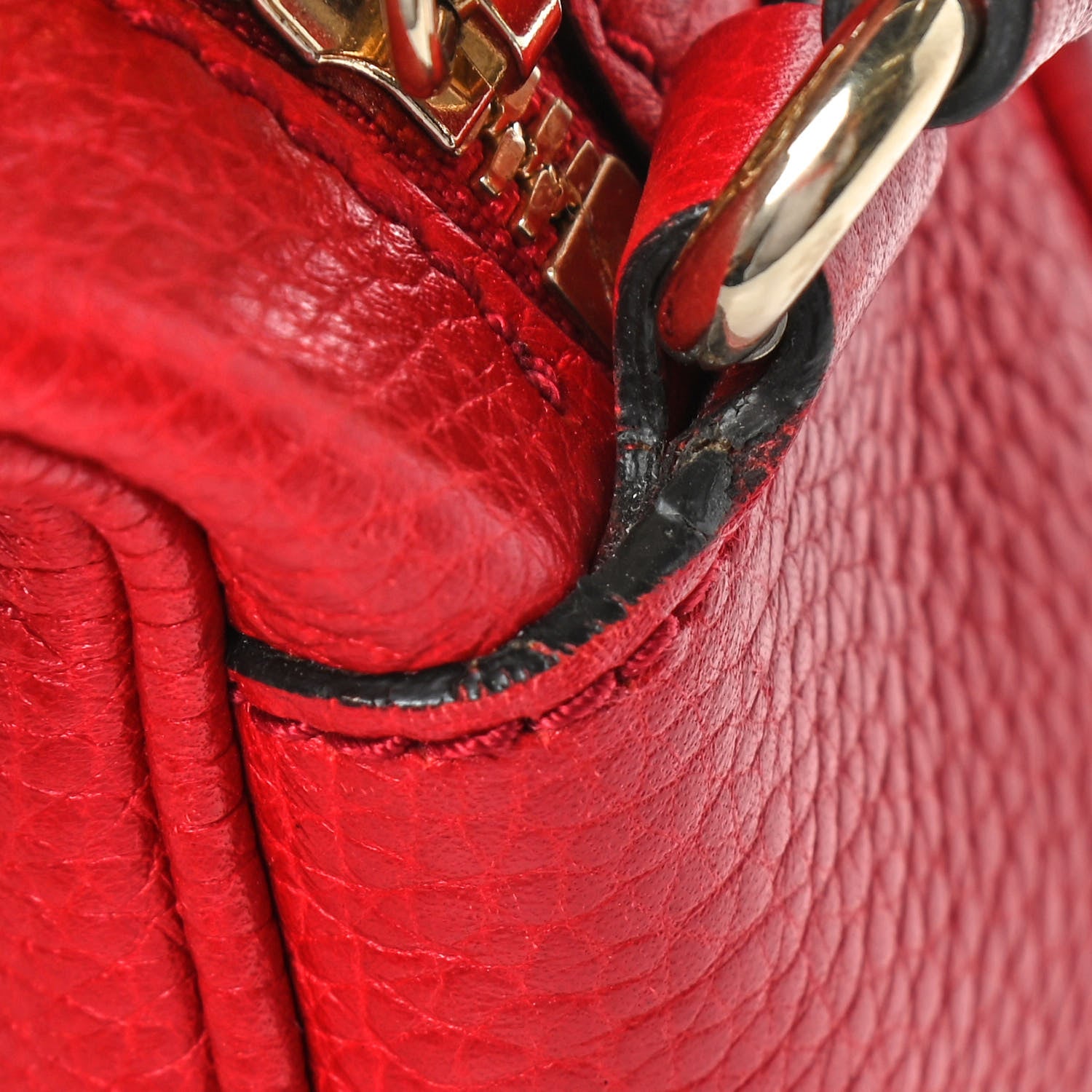 Gucci Pebbled Calfskin Small Soho Disco Bag Tabasco Red 10 of 10