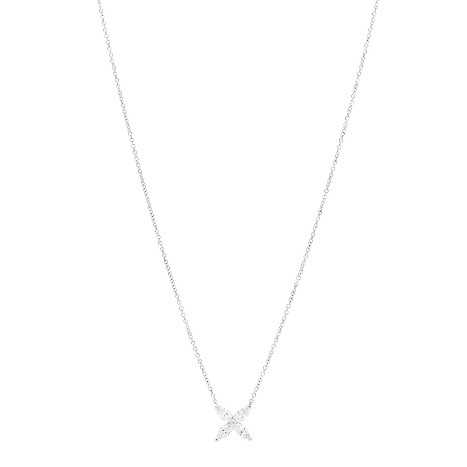 Tiffany Platinum Diamond Medium Victoria Necklace 1 of 5