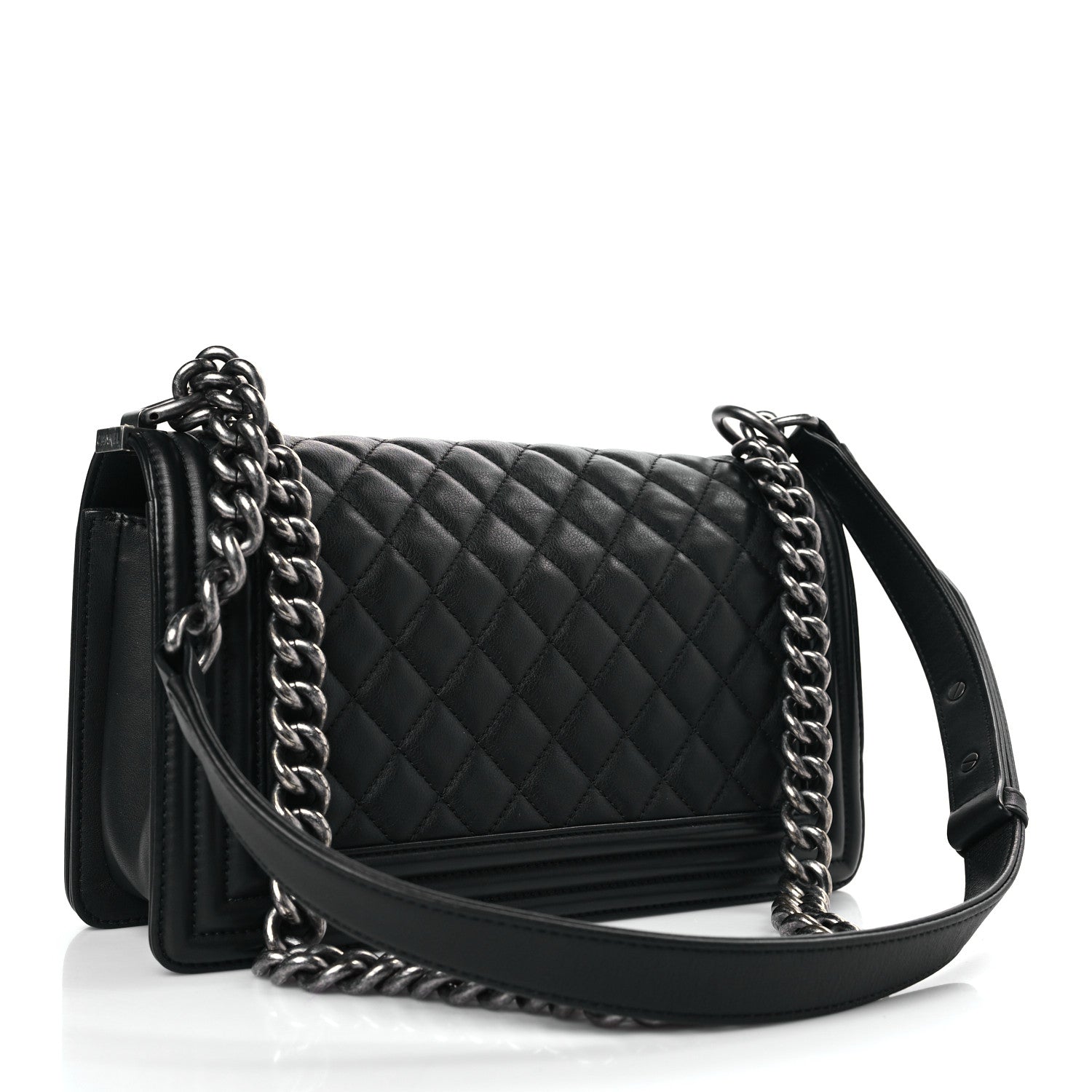 Chanel Calfskin Quilted Medium Boy Flap Black 3 of 10