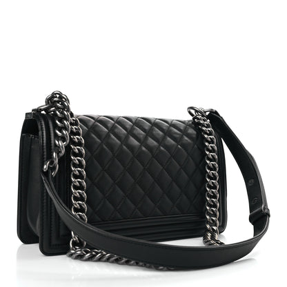 Chanel Calfskin Quilted Medium Boy Flap Black 3 of 10