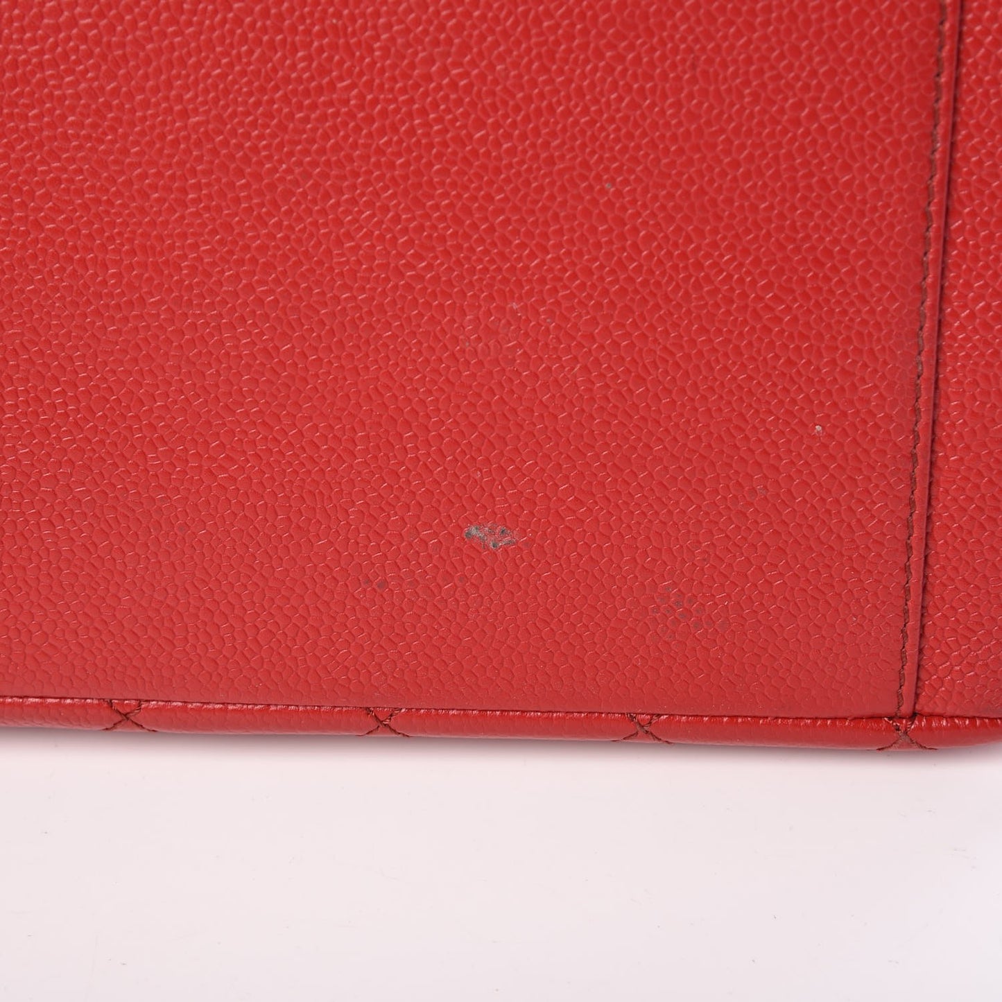 Caviar Quilted Grand Shopping Tote GST Red