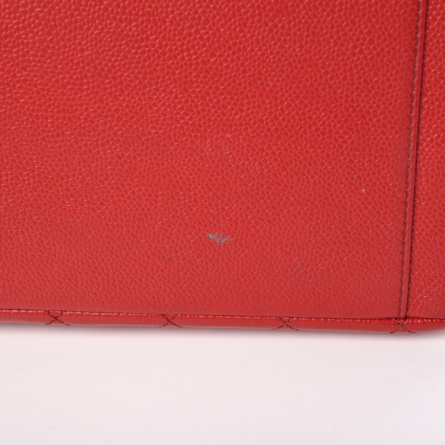 Chanel Caviar Quilted Grand Shopping Tote GST Red 8 of 12