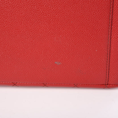 Chanel Caviar Quilted Grand Shopping Tote GST Red 8 of 12